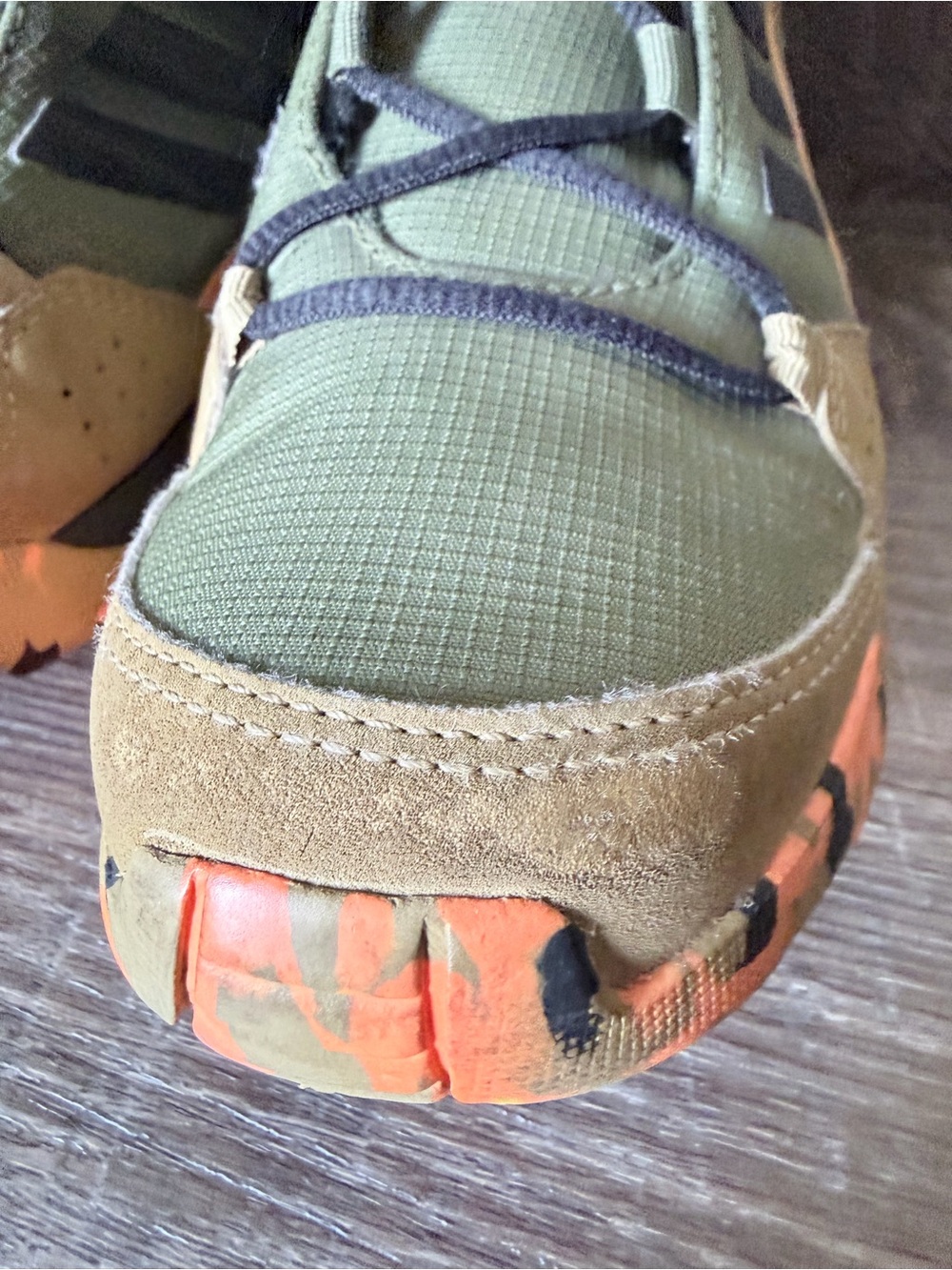 Adidas Terrex Mid Hiking Boots Youth US 3.5 Olive Green Orange Trail FX4188 - Picture 7 of 9